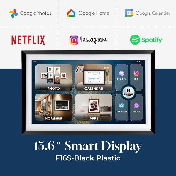 15.6" Smart Display F16S-Black Plastic