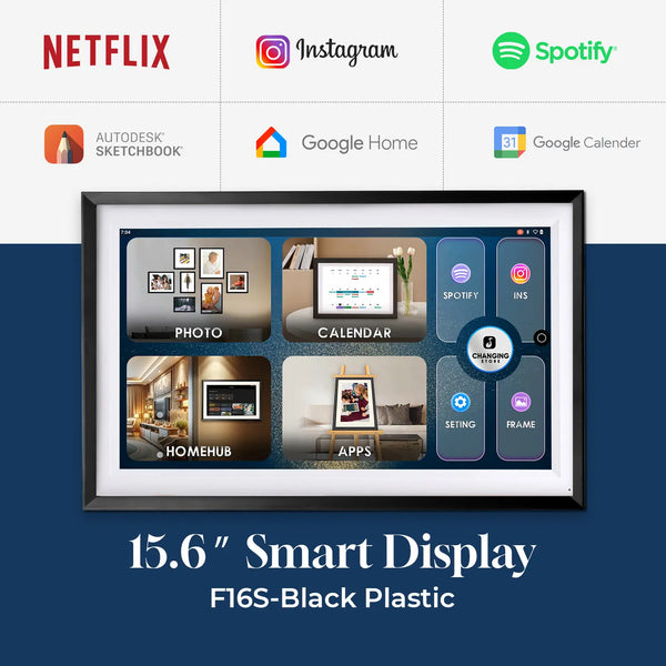 15.6" Smart Display F16S-Black Plastic