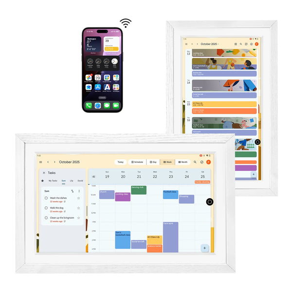 15.6" Smart Display F16S-White Wood